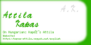 attila kapas business card